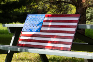 USA -Metal Art Flag